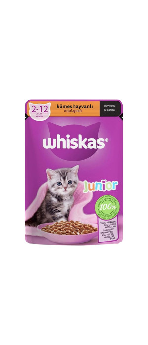 WHİSKAS POUCH KÜMES HAYVANLI JUNİOR 85 GR